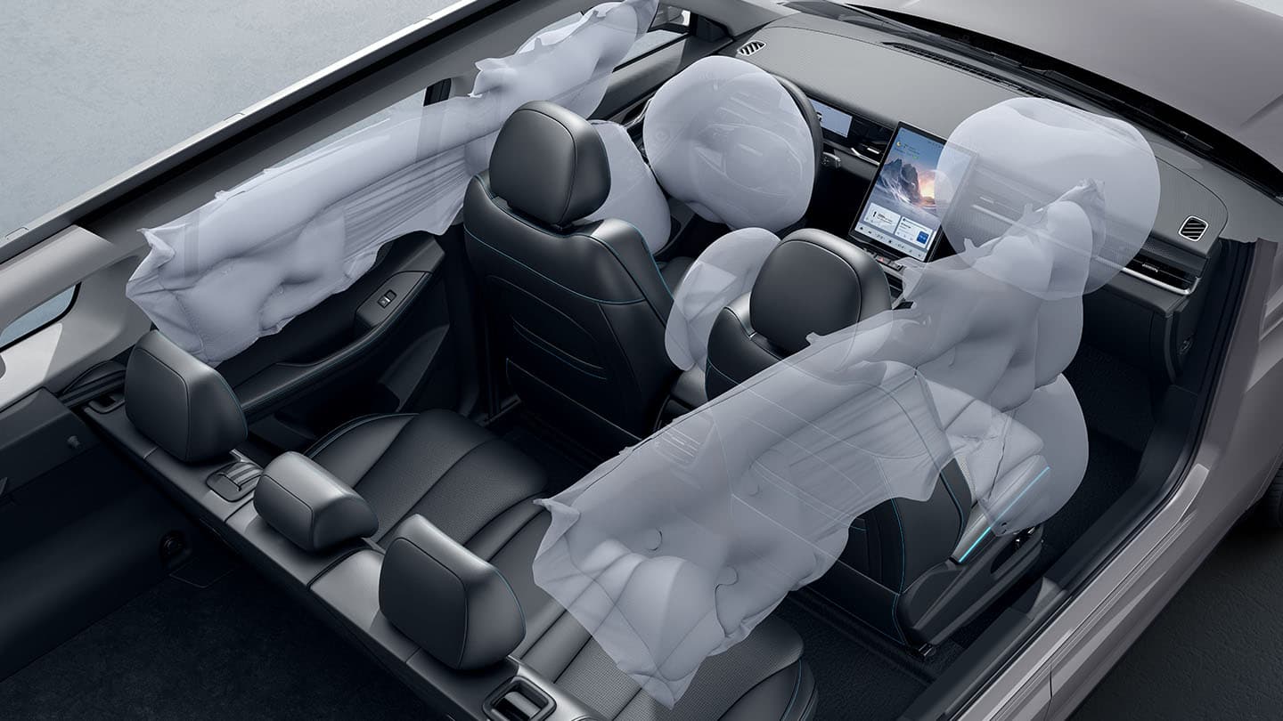 JAECOO J5 EV med 8 avancerede airbags